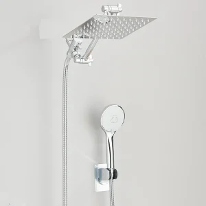 Shower Head Combo 8-12Inch High Pressure Rain Shower Head with Adjustable Extension Arm
