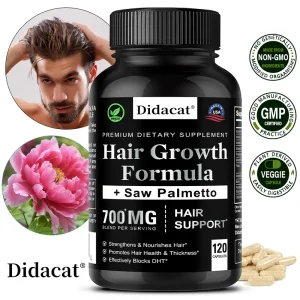 Hair Loss Supplements for Men & Women with Biotin + Saw Palmetto